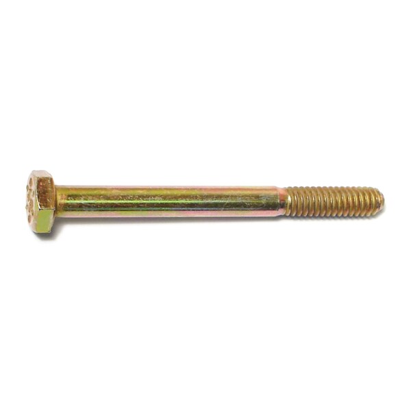 Midwest Fastener Grade 8, 1/4"-20 Hex Head Cap Screw, Zinc Yellow Steel, 2-3/4 in L, 50 PK 00669 - main